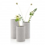 COLUNA Vase Small Height 20 cm (Light Grey) - Blomus 