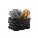 TELA Crochet Storage Basket M (Black) - Blomus