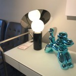 Bola Disc Table Lamp (Gunmetal / Marquina Black Marble) - Pablo Designs