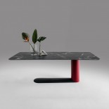 Bold Table (Calacatta black matt XGlass) - Lago