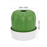 Cactiss Napkin / Toilet Paper Holder & Plant Pot (Green / White) - Qualy