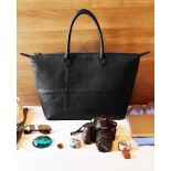 COLOSS L Leather Travel Bag (Black) - The ReMaker