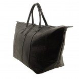 COLOSS L Leather Travel Bag (Black) - The ReMaker