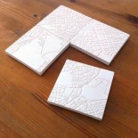 Athens Fragments White Concrete Coasters (set of 4) - A Future Perfect