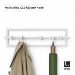 Cubiko 5 Hook Coat Rack (White) - Umbra