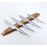 Hexagon Magnetic Teak Wood Knife Rack 50cm - Edge of Belgravia