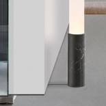 Elise Marble Floor Lamp (Frosted White / Marquina Black Marble) - Pablo Designs