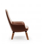 Era Leather Lounge Chair High (Wood) - Normann Copenhagen