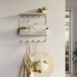 Estique Shelves With 10 Hooks (White) - Umbra