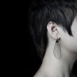 Fan Earrings M (Black) - Moorigin