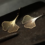 Ginkgo Earrings S (Gold) - Moorigin