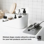 Glam Hair Tool Organizer (White / Charcoal) - Umbra