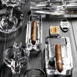 Glass Rectangle Cigar Ashtray 20cm. 