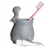 Hippo Toothbrush Holder (Grey)