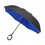 Inside Out Umbrella Double Layer Windproof (Black / Blue) - Impliva