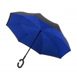 Inside Out Umbrella Double Layer Windproof (Black / Blue) - Impliva