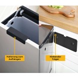 Kitchen Worktop Waste Bin 5L with Carbon Odor Filter (Stainless Steel) - Silberthal