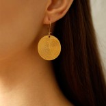 Knossos Labyrinth Round Earrings - A Future Perfect