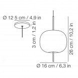 Kushi 16 LED Suspension Lamp (Copper) - Kundalini 