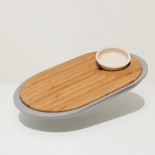 Leo Two-sided Tapas Cutting Board with Tray (Bamboo) - BergHOFF