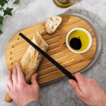 Leo Two-sided Tapas Cutting Board with Tray (Bamboo) - BergHOFF