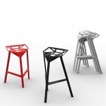 Stool One Stackable Bar Stool (Red) - Magis