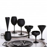 Maya Black White Wine Glasses 550ml (Set of 6) - Espiel