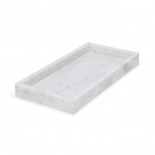 White Marble Tray 30x15cm (Blanco Ibiza)