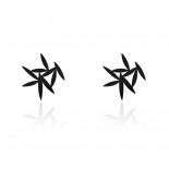 Leafy Earrings XS (Black) - Moorigin