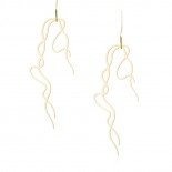 Usneoides Earrings M (Gold) - Moorigin