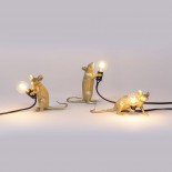 Mouse Lamp Standing - Gold Step - Seletti