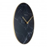 Marble Wall Clock 40cm (Black) - NeXtime