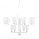 Amp Chandelier Small 15 LED Bulbs (White / White) - Normann Copenhagen