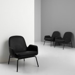 Era Leather Lounge Chair Low (Metal) - Normann Copenhagen