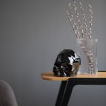 Memento Mori Faceted Skull Large (Black) - NUDE Glass