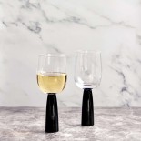 Oslo Wine Glasses Set of 2 (Black) - Anton Studio Designs