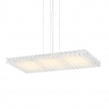 Grid Triple LED Pendant Light (Frosted White) - Pablo Designs
