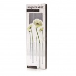 Magnetic Vase Set of 5 Aluminium Flower Vases (Silver) - Peleg Design