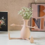 FLORINO Friendly Flower Vase (Peach) - Peleg Design