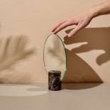 Pesa Marble Table Mirror (Brown) - Blomus