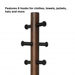 Pillar Stool & Coat Rack (Black / Walnut) - Umbra