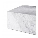 Plinth Low Coffee Table (White Marble) - Menu