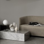Plinth Low Coffee Table Carrara White Marble - Menu