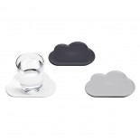Cloud Coasters Set of 6 (Light Grey White Grey) - Qualy