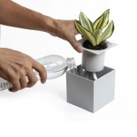 Pixel Pot Self Watering Plant Pot (Grey) - Qualy