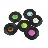 Retro Vinyl Coasters (Set of 6)
