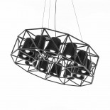Multilamp Ring Hanging Lamp (Black) - Seletti