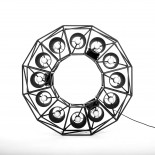 Multilamp Ring Hanging Lamp (Black) - Seletti