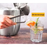 Double Walled Stainless Steel Ice Cube Bucket with Lid and Tongs - Silberthal
