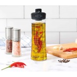 Oil and Vinegar Bottle with Infuser and Recipe Ideas 500ml (Set of 2) - Silberthal